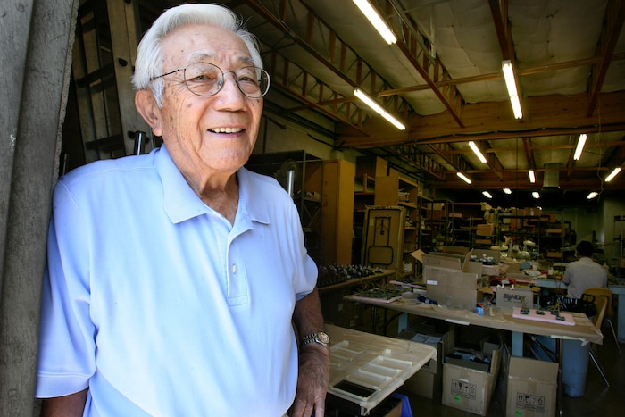 (Scott Sommerdorf | Tribune file photo) Wat Misaka, the first ethnic minority drafted into the NBA in the 1940s, stands at his business in Salt Lake, Sept. 5, 2008. He died Nov. 20, 2019, at age 95.