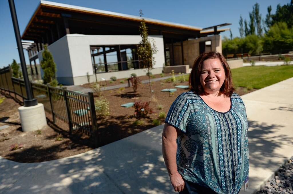(Francisco Kjolseth  |  The Salt Lake Tribune)  Cynthia Bee, outreach coordinator at the Jordan Valley Water Conservancy District's Conservation Garden Park, teaches people how to create environmentally friendly yards through Localscapes. Bee will give a talk on this at TEDxSaltLakeCity this year, which for the first time has a majority of female speakers.