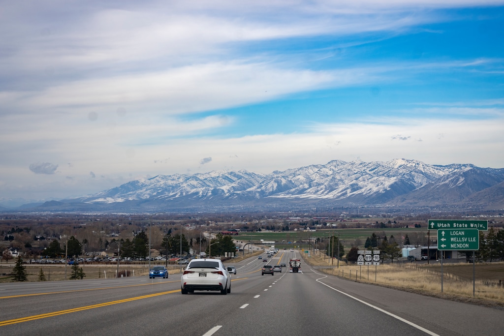 (Rick Egan | The Salt Lake Tribune) Cache Valley from Highway 89, at the mouth of Sardine Canyon. People who need to get from Cache Valley to the Wasatch Front are unable to make the journey with public transit.
