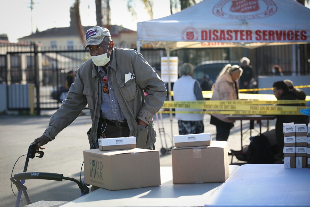 (Photo courtesy of the Salvation Army) People in need receive food and supplies from the Salvation Army, one of five charities that will receive a total of $5.5 million in cash donations from The Church of Jesus Christ of Latter-day Saints to aid people during the coronavirus pandemic, the church announced Thursday, April 30, 2020.