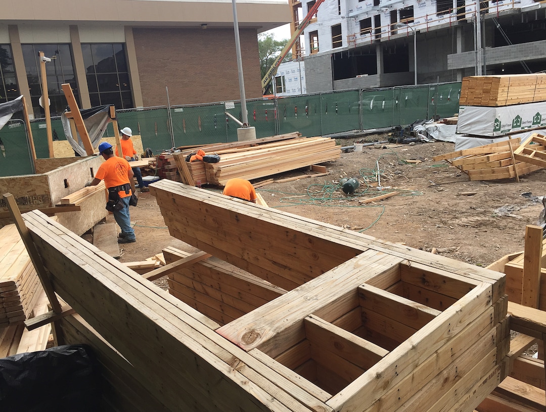 (Francisco Kjolseth  |  The Salt Lake Tribune)  Construction at the former Granite Furniture in Sugar House continues at a quick pace as the new Sugarmont Apartments takes shape on Tuesday, May 22, 2018. New Census data shows that Salt Lake City has surpassed 200,000 residents, and again is the state's fastest-growing city by numbers. It added 5,891 residents between July 1, 2016 and July 1, 2017.