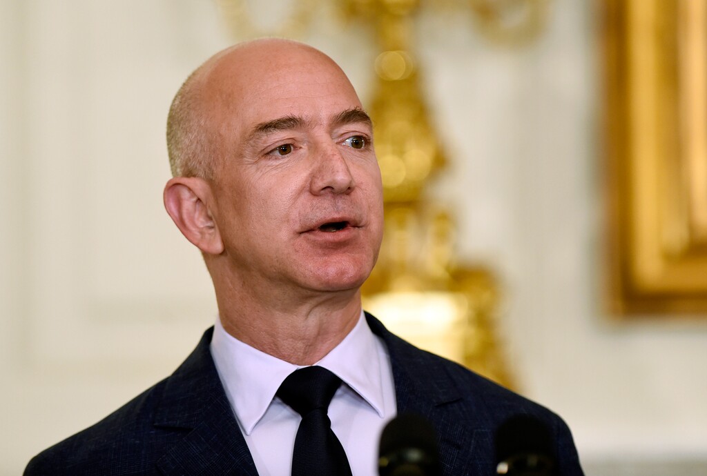 (Susan Walsh | The Associated Press) In this May 5, 2016, file photo, Jeff Bezos, the founder and CEO of Amazon.com, speaks in the State Dining Room of the White House in Washington. In a milestone announced Tuesday, March 6, 2018, Bezos has become the first person to amass a fortune surpassing $100 billion in Forbes magazine’s annual ranking of the world’s moguls.