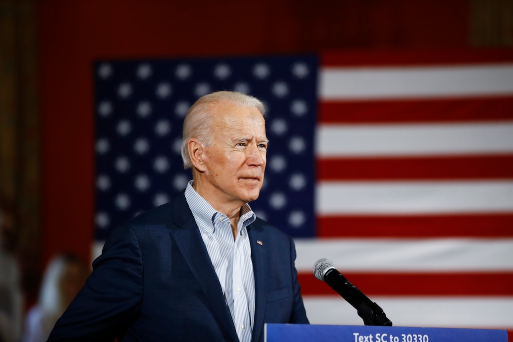 Democratic presidential candidate former Vice President Joe Biden speaks during a campaign event, Wednesday, Feb. 26, 2020, in Charleston, S.C. (AP Photo/Matt Rourke)