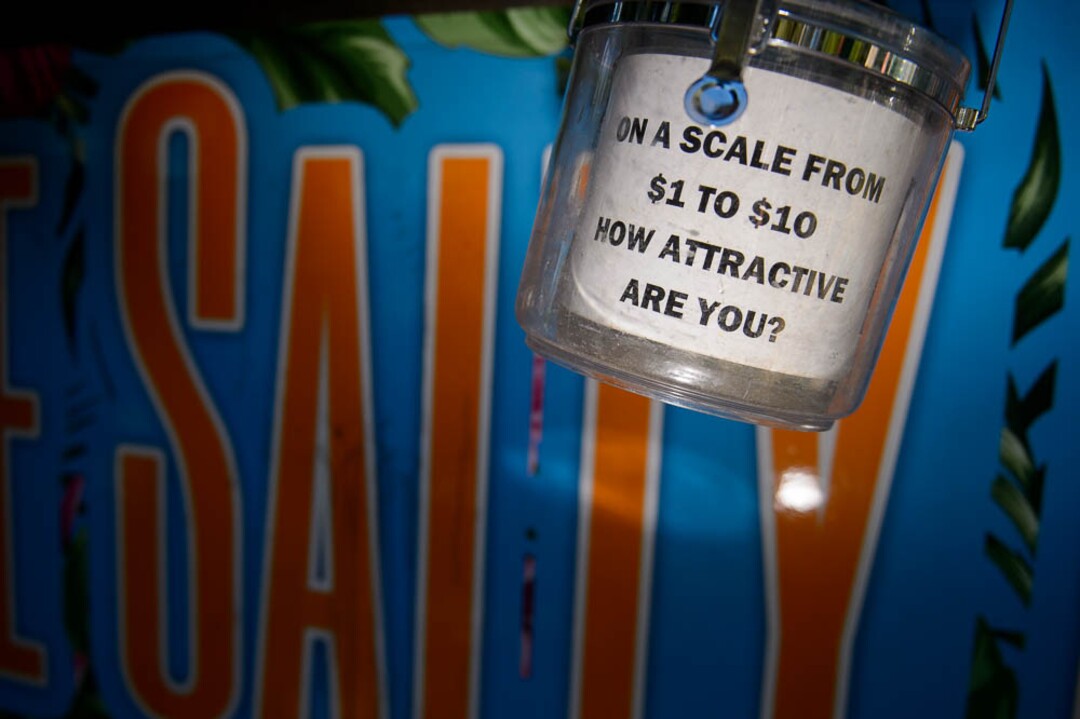 (Trent Nelson | The Salt Lake Tribune)The Salty Pineapple food truck's tip jar at the fourth annual Food Truck Face-Off in Salt Lake City's Liberty Park, Saturday June 30, 2018.