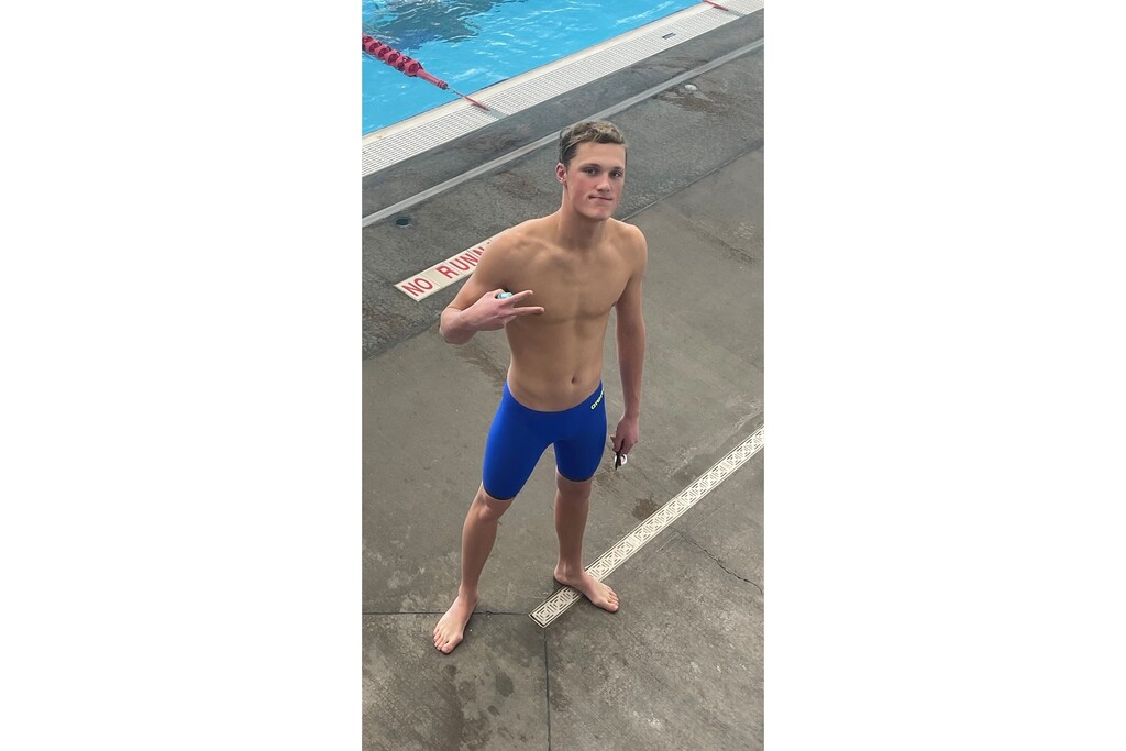 (Courtesy photo) Heading into the 2024 state meet, Jordan High senior Owen Hirschi had the best time for the current 4A season in the 100-yard freestyle.