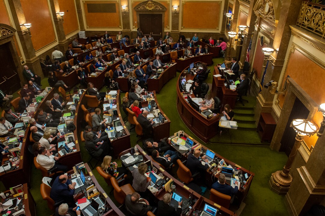 (Rick Egan  |  The Salt Lake Tribune)  Speaker of the House Brad Wilson listens to comments on a bill, late in the evening, on the final day of the 2019 legislature, Thursday, March 14, 2019. 
