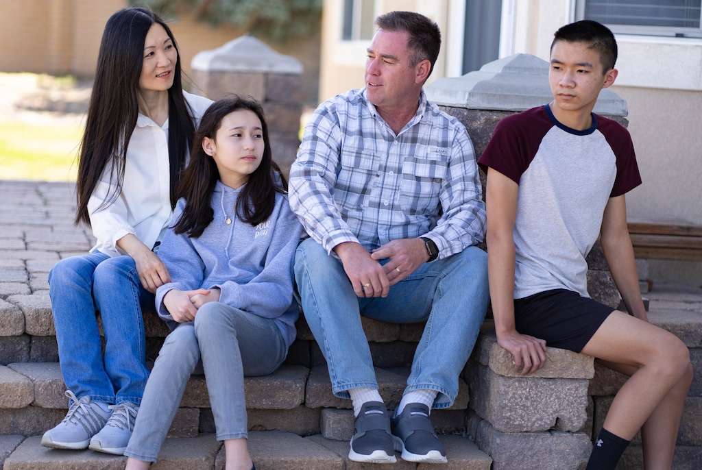 (Francisco Kjolseth | The Salt Lake Tribune) Troy and Heather Mangan of West Jordan have been eager to get their kids Chaleh, 12, and Josh, 14, their COVID-19 shots as they await news that younger kids will be allowed to get the jab on Wednesday, May 12, 2021. The federal Centers for Disease Control and Prevention approved the vaccine’s use for adolescents on Wednesday.