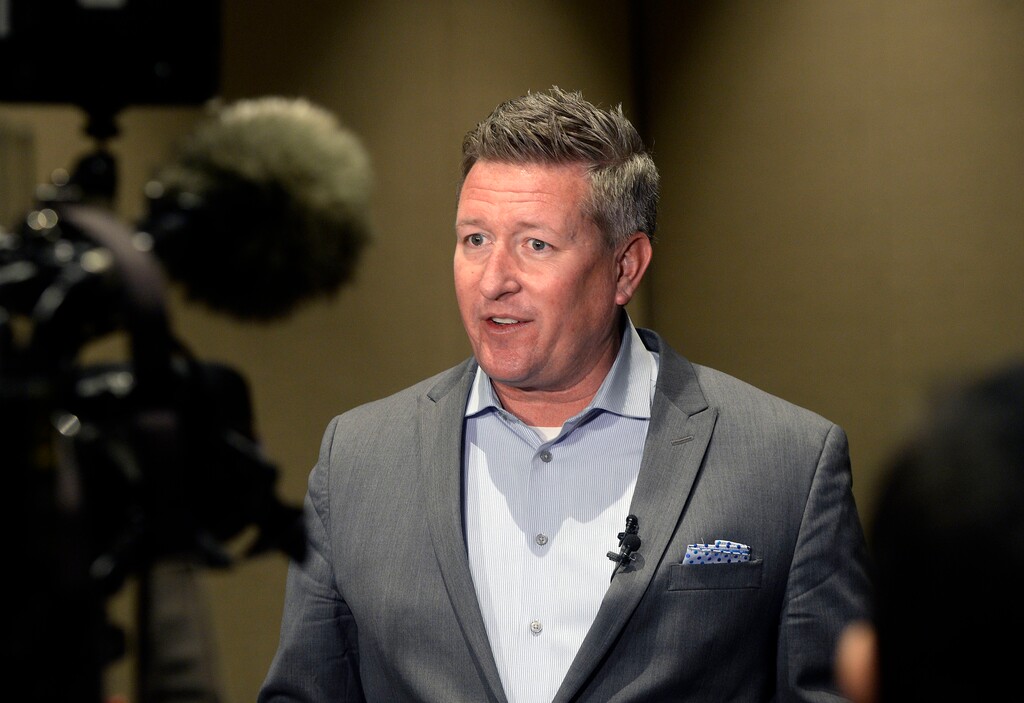 (Al Hartmann | The Salt Lake Tribune file photo) Mike Caldwell, Ogden City Mayor speaks at the Wasatch Choice 2050 Vision conference in Salt Lake City in 2018.