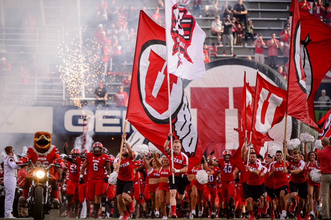 (Trent Nelson | The Salt Lake Tribune)  The University of Utah Utes host the Weber State Wildcats, Thursday Aug. 30, 2018 at Rice-Eccles Stadium in Salt Lake City.
