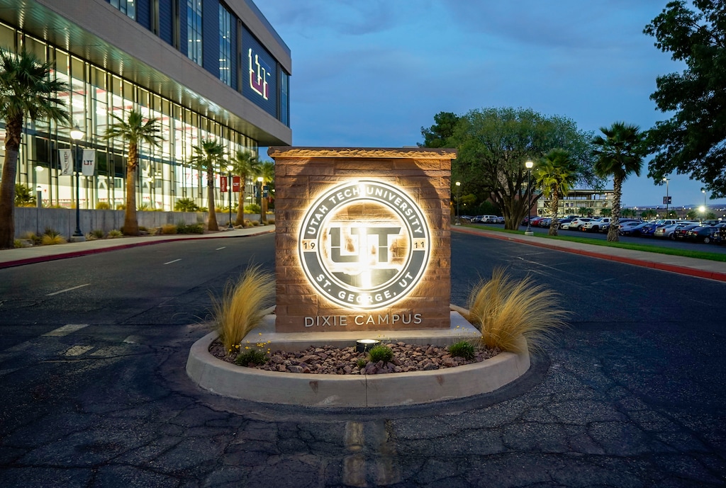 (Chris Samuels | The Salt Lake Tribune) Signage at Utah Tech University in St. George, Thursday, Oct. 10, 2024.