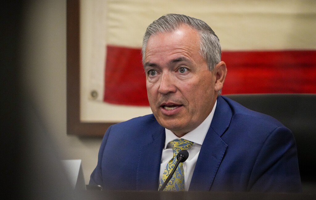 (Chris Samuels | The Salt Lake Tribune) Sen. Dan McCay, R-Riverton, during a meeting of the Rules Review and General Oversight Committee at the Capitol in Salt Lake City, Thursday, Oct. 16, 2025.