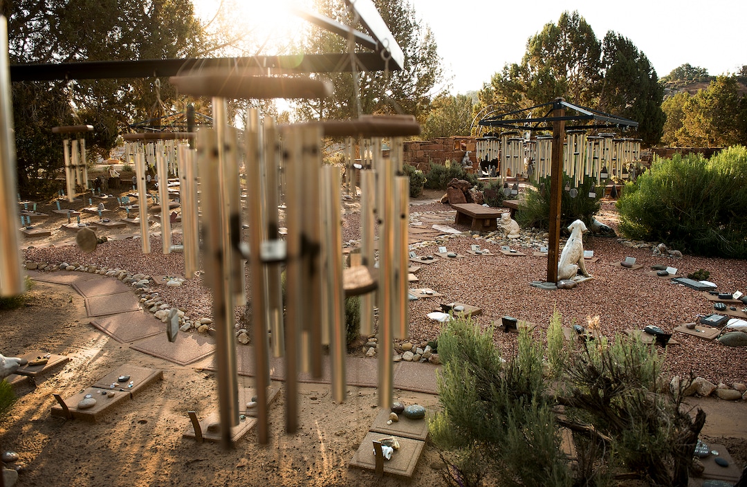 Leah Hogsten  |  The Salt Lake TribuneAngels Rest is a three-acre cemetery for some 5,000 ÒplacementsÓ of dogs, cats, pigs, guinea pigs, birds and more features memorials of all kinds including wind chimes, painted rocks and personal effects.  Best Friends saves thousands of animals every year as the nation's largest no-kill sanctuary, encompassing some 3,700 acres about 5 miles outside Kanab.