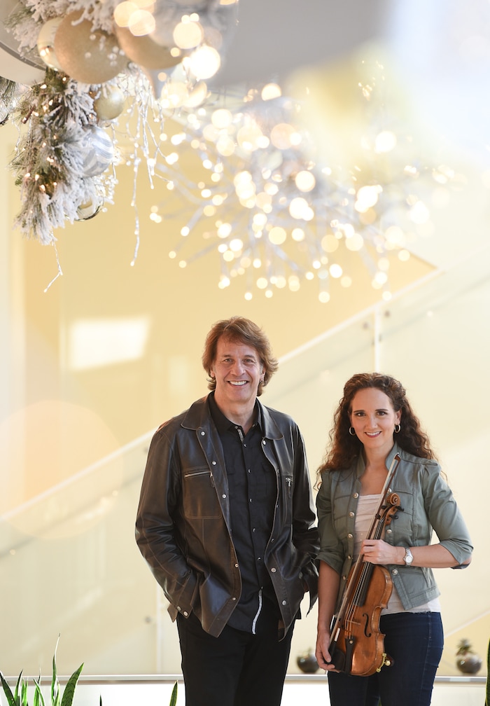 (Francisco Kjolseth  |  The Salt Lake Tribune)  Kurt Bestor has not one, not two but four guests on his Christmas show this year, chosen by popular vote, including violinist Jenny Oaks Baker.