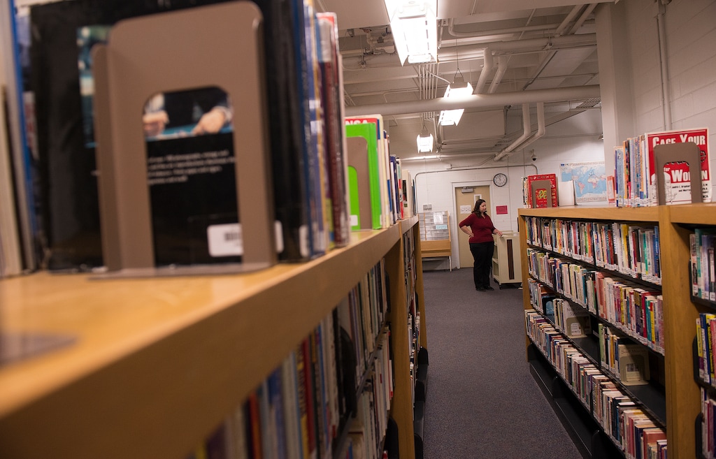 Leah Hogsten  |  The Salt Lake TribuneThe story is about banned books at the Utah State Prison — there are two: "The 48 Laws of Power" and "The Art of Seduction." Utah State Prison Timpanogos facility librarian, Christie Jensen, and a tour of the library to see how it works. 