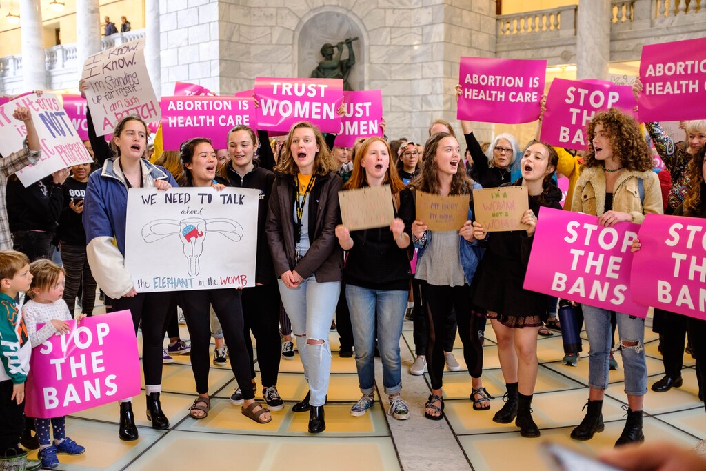 (Trent Nelson | Tribune file photo)  A rally in the Capitol Rotunda  in Salt Lake City on Tuesday, May 21, 2019, was part of a nationwide series of protests to bring attention as a number of conservative states pass laws aimed at getting abortion before the U.S. Supreme Court.