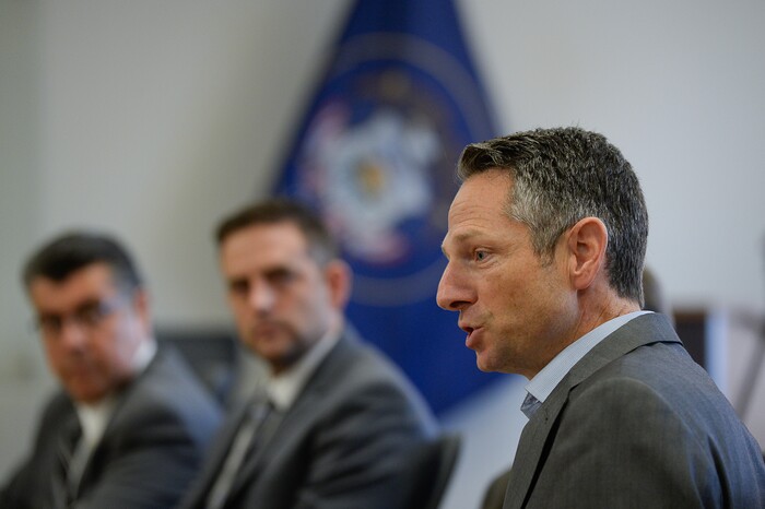 (Francisco Kjolseth | The Salt Lake Tribune) Derek Miller, President and CEO of World Trade Center Utah hosts an immigration roundtable with community leaders to discussion on how immigrants make essential contributions to the Utah economy. The event marked the launch of the iMarch for Immigration Campaign, a national day of action in all 50 states on Wed. Dec. 6, 2017, in an effort to push forward with a solution for Deferred Action for Childhood Arrivals (DACA), the so called "DREAMers" who came to the U.S. as children.