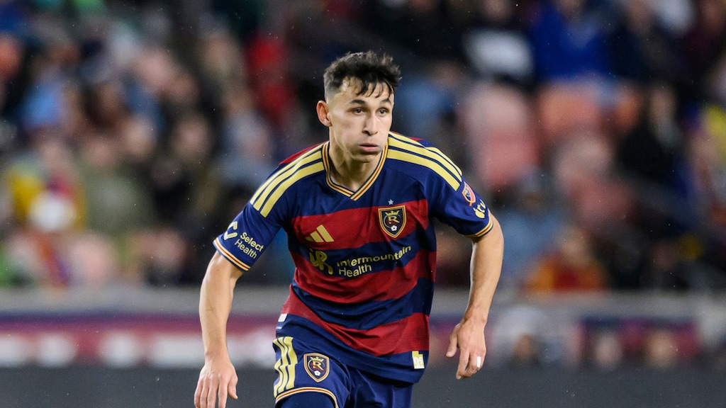 Real Salt Lake midfielder Noel Caliskan, shown during a game in February, scored the final goal in RSL's 2-2 draw with LAFC on Saturday night in Sandy, Utah. (AP Photo/Tyler Tate)