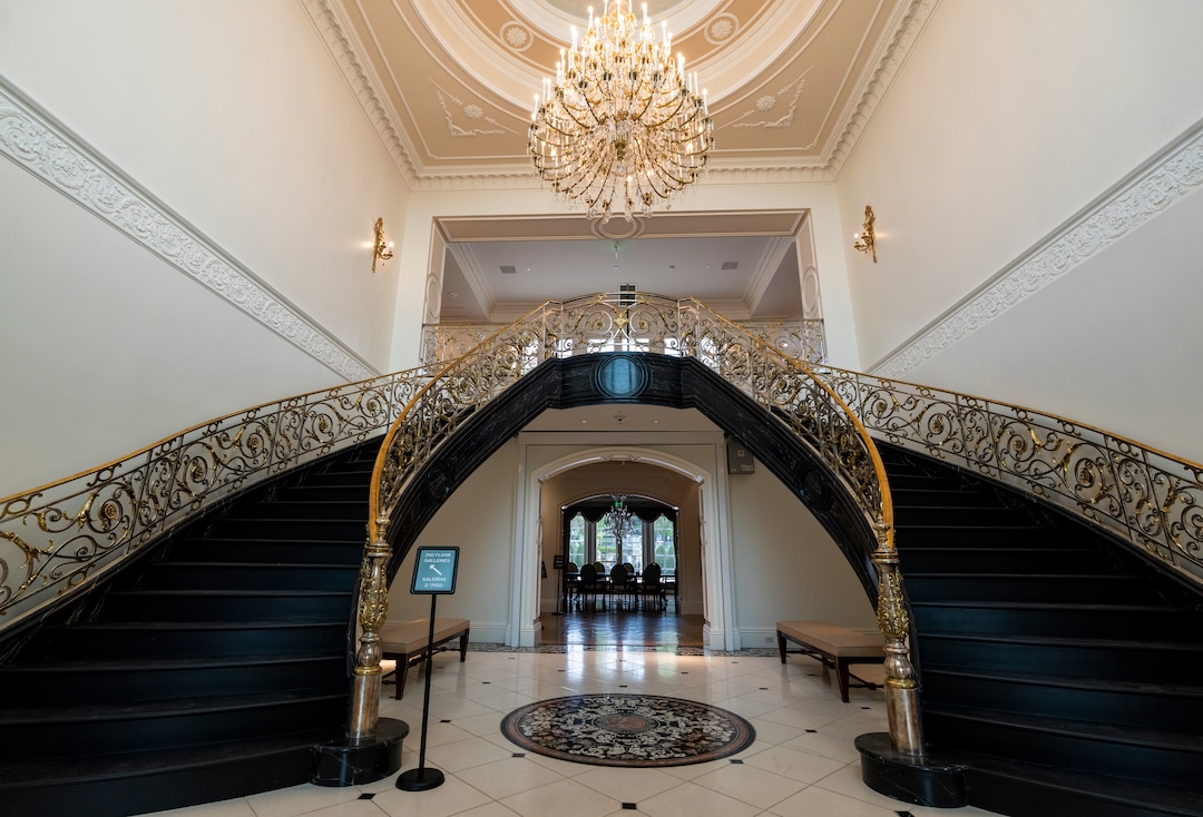 (Rick Egan | The Salt Lake Tribune) the Main entrance of Utah Valley University's new Museum of Art at Lakemount Manor in Orem, on Wednesday, May 10, 2023.