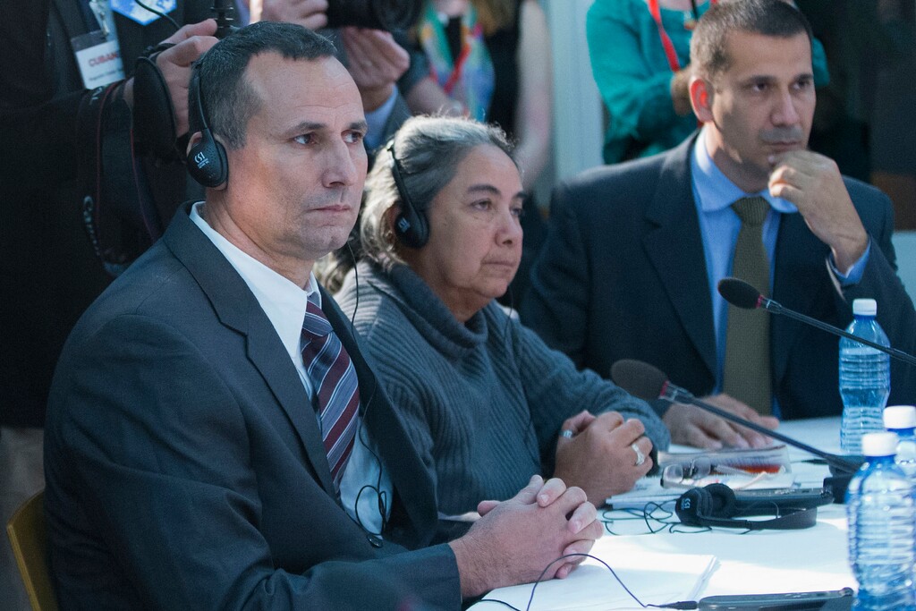 (Pablo Martinez Monsivais | AP file photo) Jose Daniel Ferrer, from left, Juana Mora Cedeno, and Antonio Rodiles, listen during their meeting with President Barack Obama at the U.S. Embassy, in Havana, Cuba, on March 22, 2016