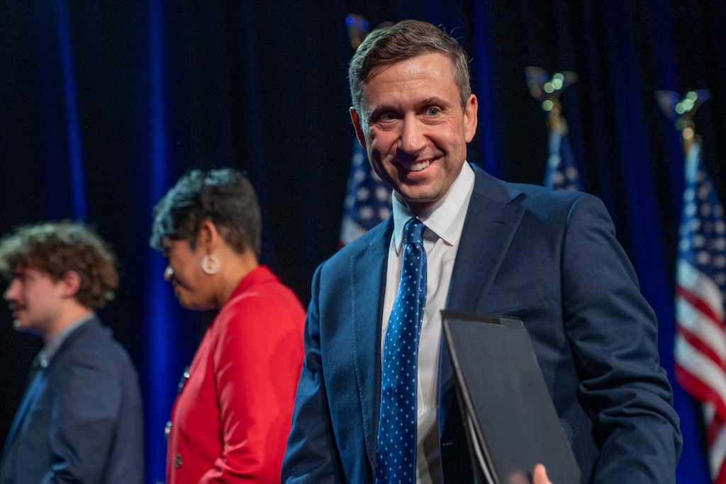 (Allison Robbert | The New York Times) Ken Martin, shown here after being elected the Democratic National Committee Chair last year, says Utah's new Democratic-leaning congressional district provides the party an opportunity to shift Utah's political landscape.