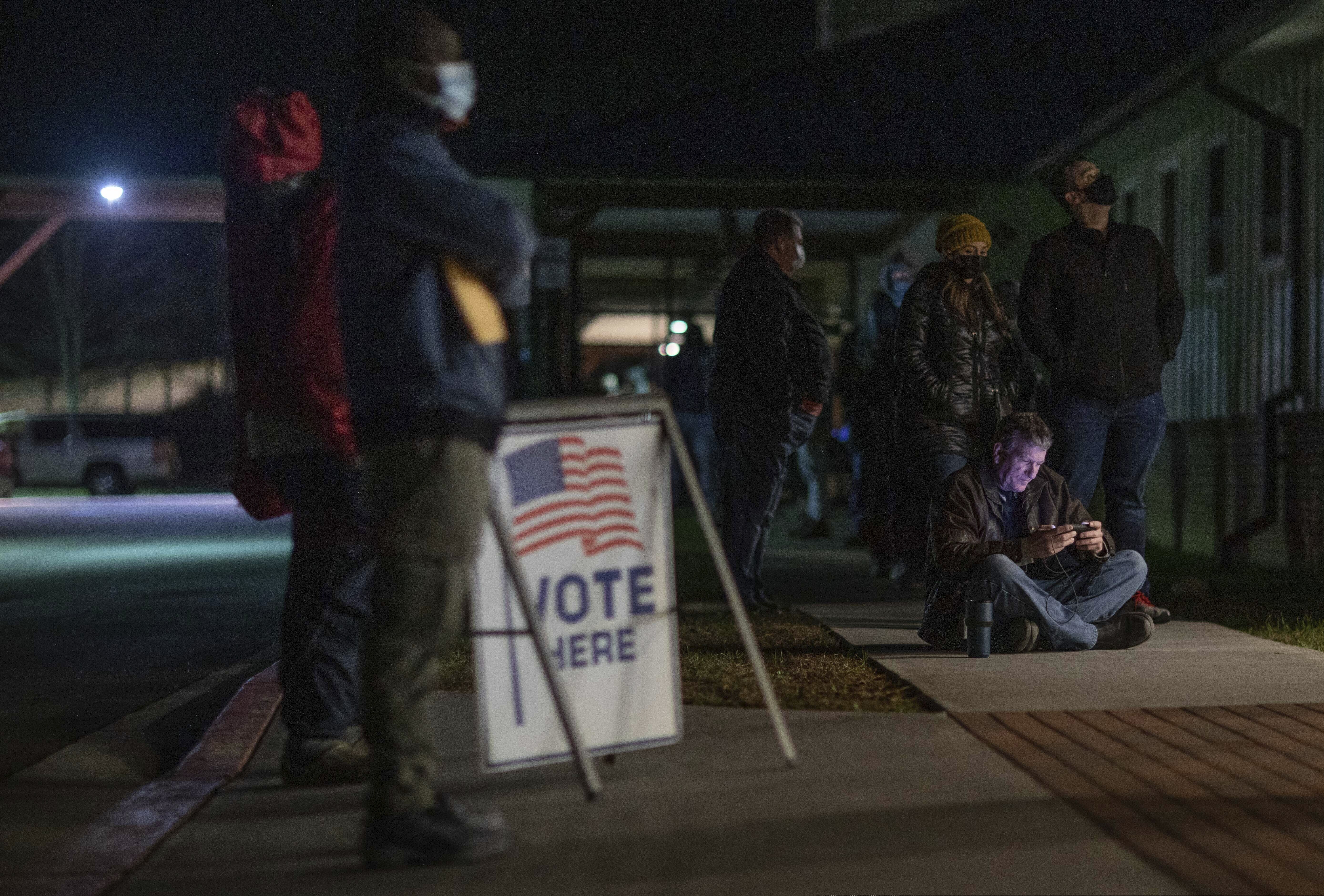 (Branden Camp | AP Photo)

Voters wait in line to cast their ballots in Georgia's Senate runoff elections at a senior center, Tuesday, Jan. 5, 2021, in Acworth, Ga.