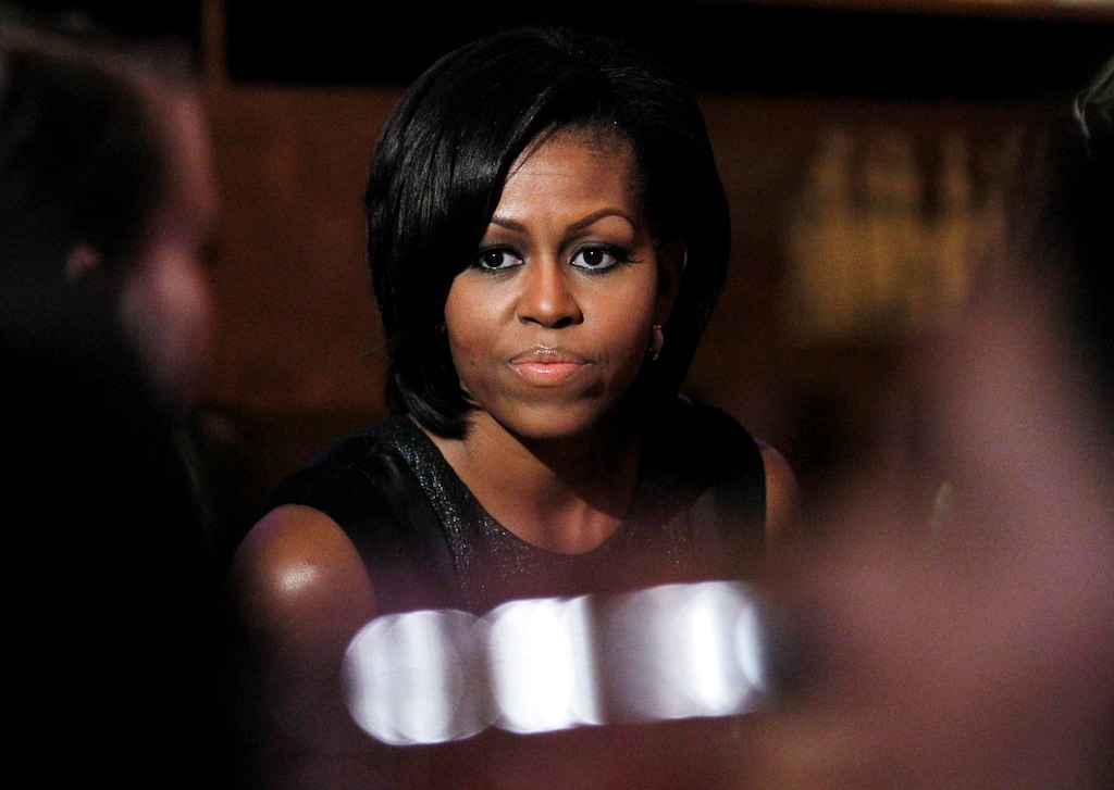 First lady Michelle Obama hosts mentoring event to celebrate Women's History Month in the East Room at the White House in Washington, Wednesday, March 30, 2011. (AP Photo/Manuel Balce Ceneta)