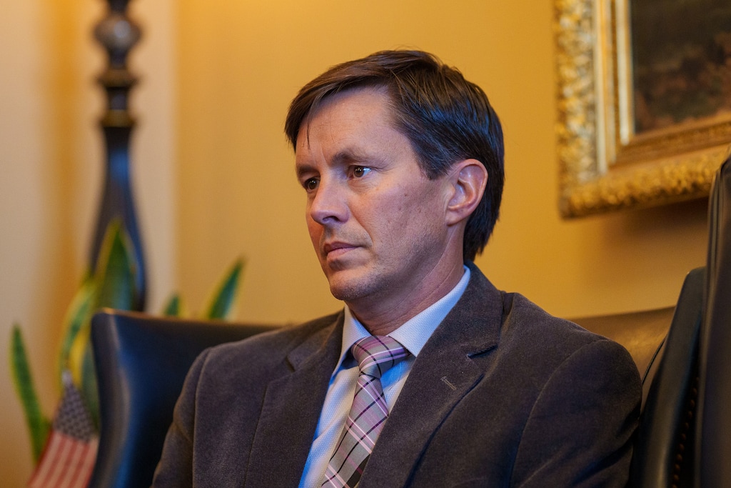(Trent Nelson  |  The Salt Lake Tribune) Sen. Kirk Cullimore, R-Sandy, at the Capitol in Salt Lake City on Friday, Jan. 20, 2023.
