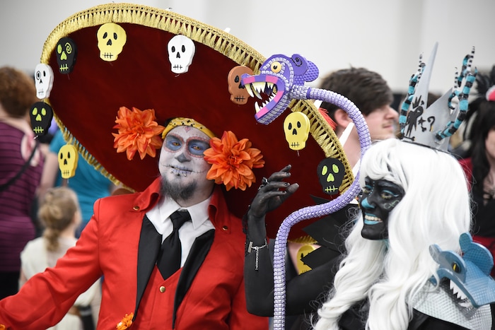 (Francisco Kjolseth  |  The Salt Lake Tribune)  Eric and Trysten Molina of Orem as characters from The Book of Life attend the start of FanX Salt Lake Comic Convention at the Salt Palace in Salt Lake City Thursday, Sept. 6, 2018, during the three-day pop culture convention.