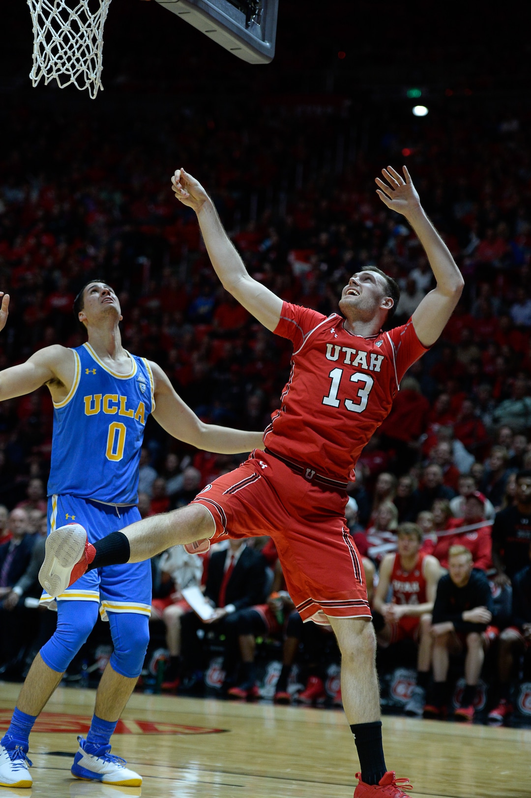 (Francisco Kjolseth  |  The Salt Lake Tribune)  as the University of Utah hosts UCLA in NCAA basketball at the Huntsman Center in Salt Lake City, Thursday, Feb. 22, 2018.
