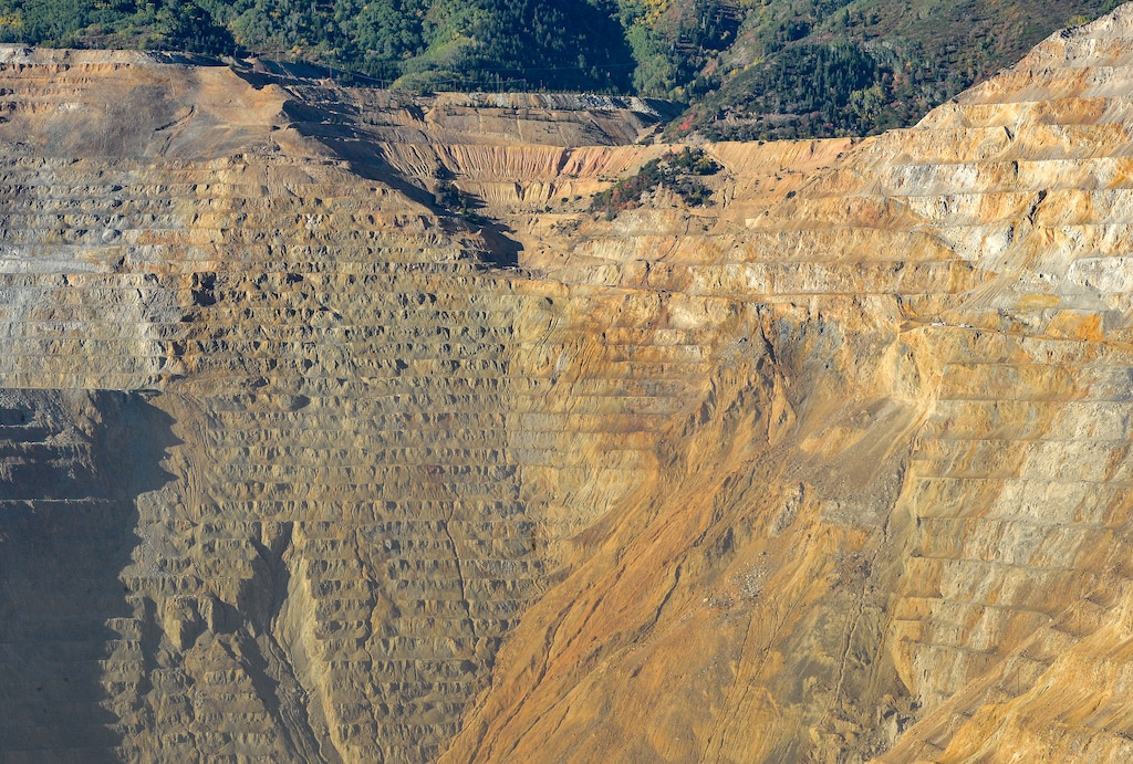 (Chris Samuels | The Salt Lake Tribune) A partial land slide in the Bingham Copper Mine, Tuesday, Sept. 27, 2022.