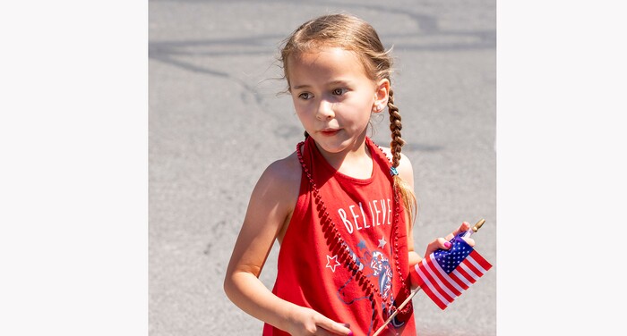 (Rick Egan | The Salt Lake Tribune) Five-year-old Avery Woods, watches the Layton Liberty Days parade, on Monday, July 5, 2021.