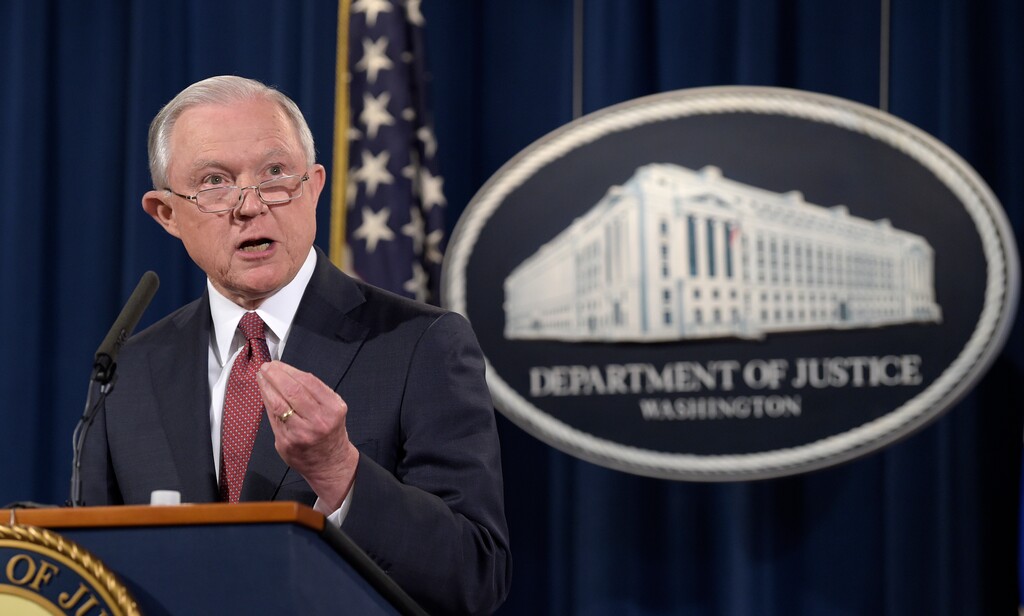 Attorney General Jeff Sessions speaks during a news conference at the Justice Department in Washington, Tuesday, Sept. 5, 2017, on President Barack Obama's Deferred Action for Childhood Arrivals, or DACA program, which has provided nearly 800,000 young immigrants a reprieve from deportation and the ability to work legally in the United States. (AP Photo/Susan Walsh)
