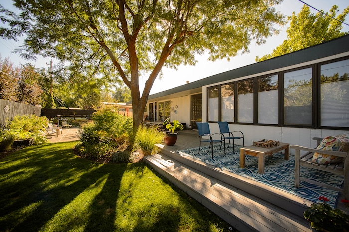 (Trent Nelson  |  The Salt Lake Tribune)  
Diana and Gerry Johnson's Holladay home is on the 2019 Salt Lake Modern Homes Tour. Preservation Utah is featuring five mid-century modern homes that were built in 1955 by architect Stephen Macdonald. The home was photographed on Thursday, Sept. 19, 2019.