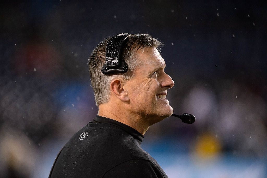 (Trent Nelson | The Salt Lake Tribune) Utah Utes head coach Kyle Whittingham looks to the scoreboard late in the fourth quarter as the University of Utah faces Northwestern in the Holiday Bowl, NCAA football in San Diego, Calif., on Monday Dec. 31, 2018.