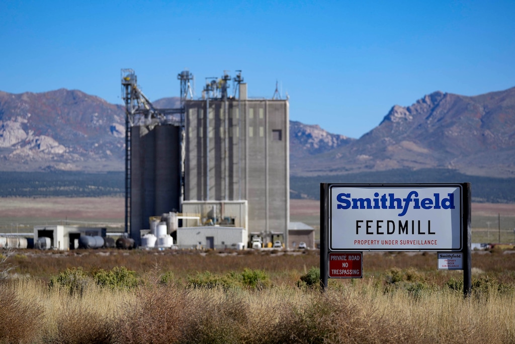 (Francisco Kjolseth | The Salt Lake Tribune) The Smithfield feed mill in Beaver County will stay open, but the company is ending contracts with 26 of its Utah farms and eliminating more than 70 jobs. The rural county declared a financial emergency after an initial round of layoffs in the summer of 2022.
