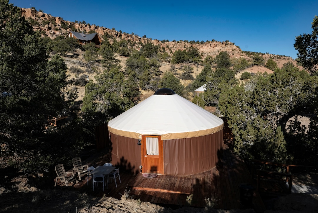 (Bonnie Jo Mount | The Washington Post) One of several yurts at Escalante Yurts in Escalante, Utah on October 12, 2018.
