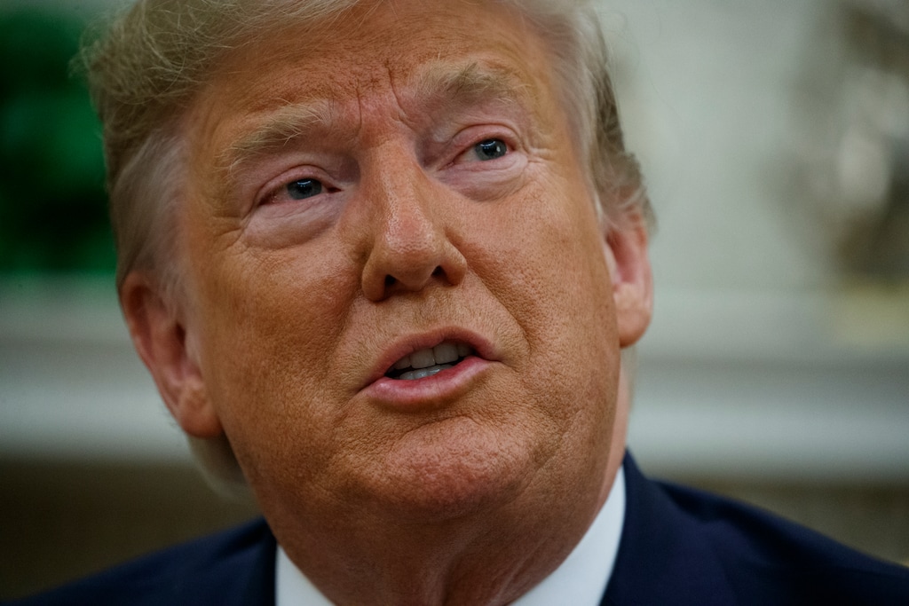 (Evan Vucci | AP Photo) President Donald Trump speaks during a meeting with Australian Prime Minister Scott Morrison in the Oval Office of the White House, Friday, Sept. 20, 2019, Washington.