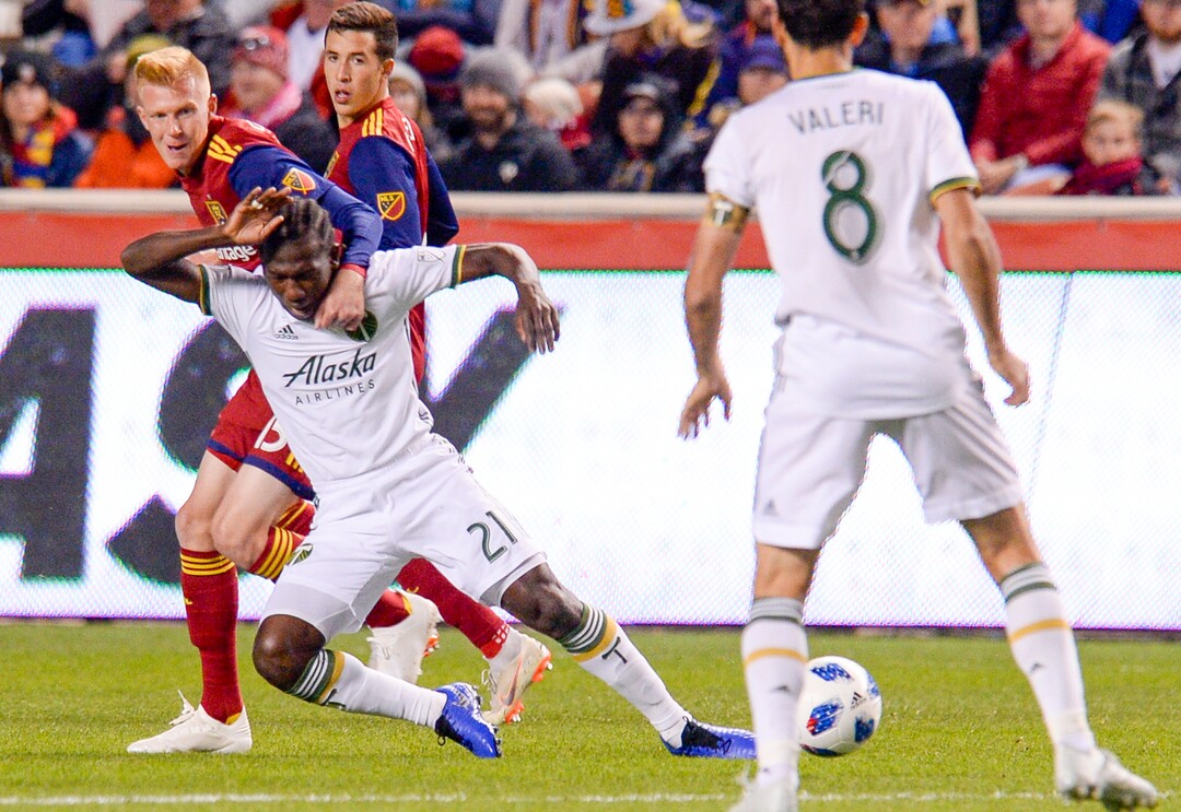 Leah Hogsten  |  The Salt Lake Tribune  as Real Salt Lake hosts the Portland Timbers at Rio Tinto Stadium in Sandy, Saturday, Oct. 6, 2018.