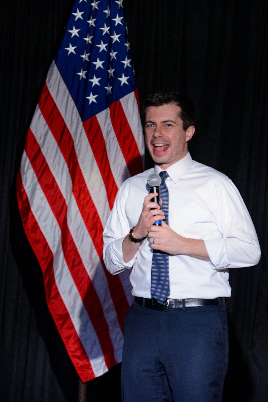 (Trent Nelson  |  The Salt Lake Tribune) Democratic presidential candidate Pete Buttigieg speaks at The Union Event Center in Salt Lake City on Monday, Feb. 17, 2020.