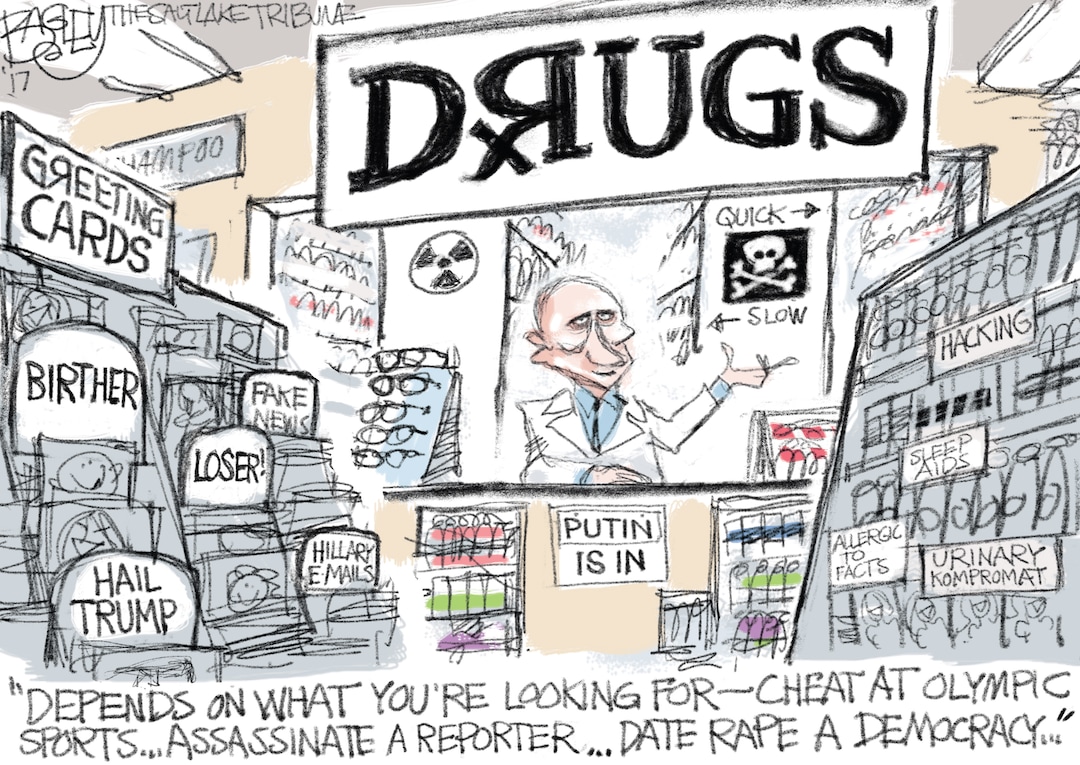 This Pat Bagley cartoon appears in The Salt Lake Tribune on Friday, Dec. 8, 2017.