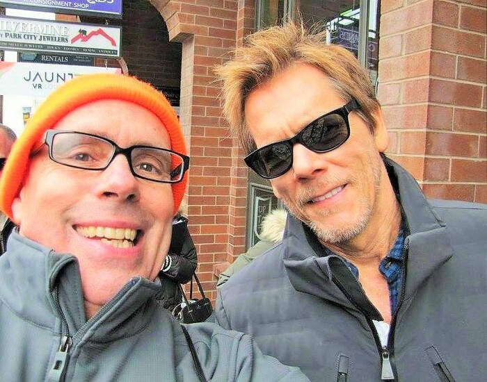 Stuart Graves with Kevin Bacon.