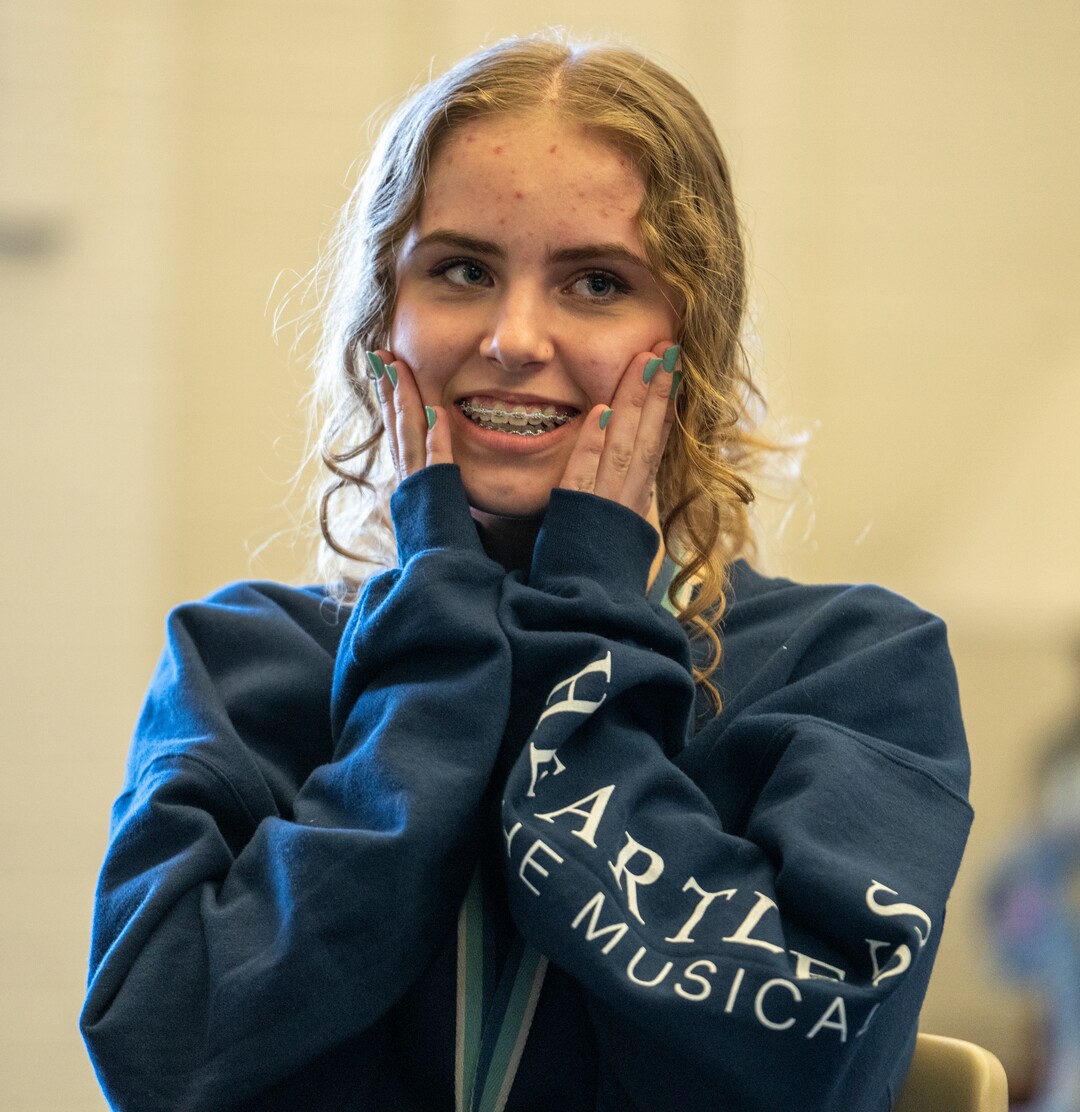 (Rick Egan | The Salt Lake Tribune)  Olympus high school student Isabel Wilson, costume designer, writer and co-director an upcoming musical based on the young adult fantasy book, "Heartless," on Friday, April 1, 2022.