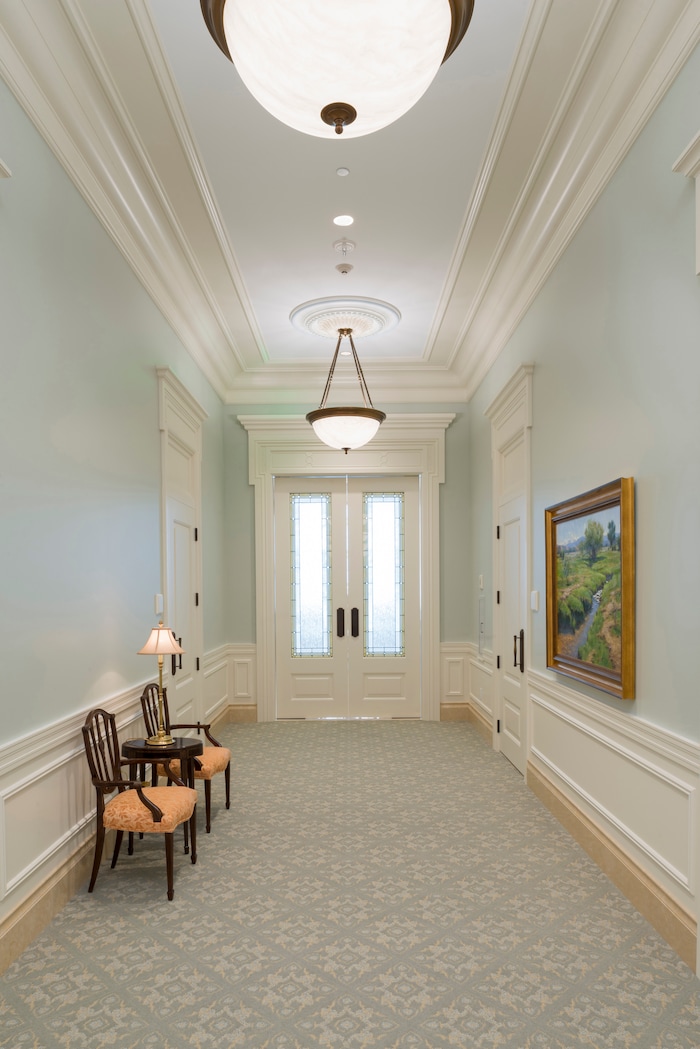 (Photo courtesy of The LDS Church)  Entrance into the celestial room in the Cedar City, Utah, temple. Utah's 17th temple will be dedicated on Dec. 10, 2017.