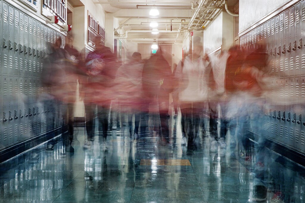 (Damon Winter/The New York Times)
Students walk through a hallway at a high school in Pasadena, Calif., Dec. 6, 2019. "The debate about critical race theory has become circular and maddening because the phrase itself has been unmoored from any fixed meaning," writes New York Times columnist Michelle Goldberg.