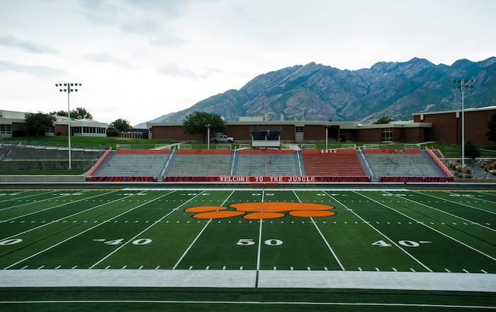 (Rick Egan  |  The Salt Lake Tribune)  Brighton football field, Wednesday, August 8, 2017.