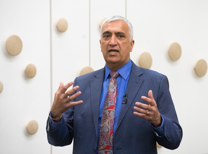 (Rick Egan  |  The Salt Lake Tribune)    Sim Gill, Salt Lake County District Attorney, talks about the new Salt Lake County District Attorney building in Salt Lake City, Friday, March 9, 2018.


