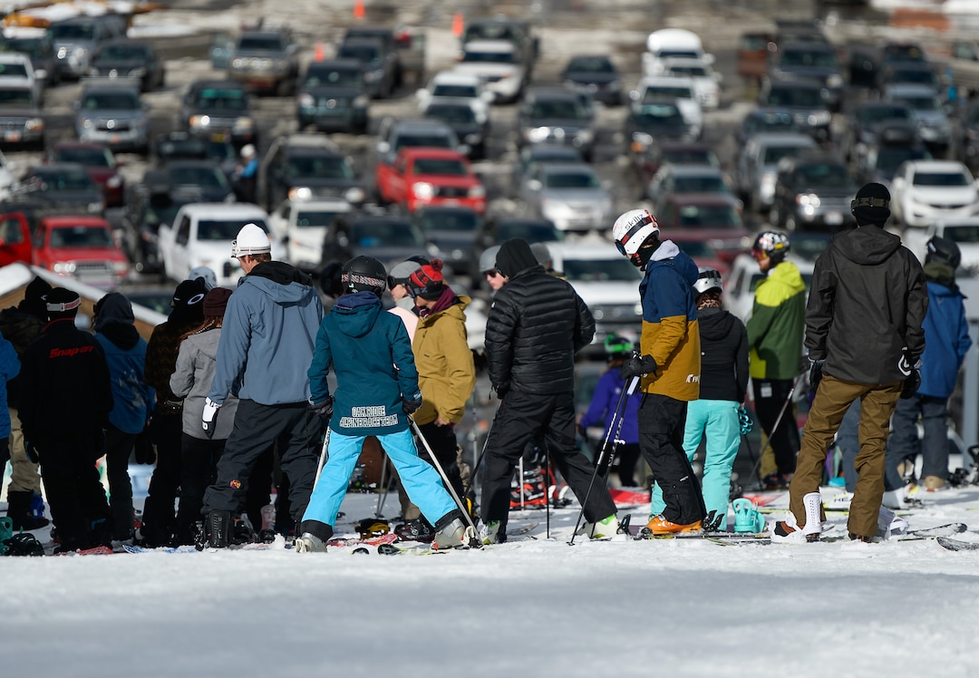 (Francisco Kjolseth  |  The Salt Lake Tribune)  With recent snowfall combined with extensive snowmaking, Brighton Resort opens for the season on Tuesday, Nov. 21, 2017.  Offering a base averaging between 10-20 inches on 3 runs serviced by 2 lifts, “Top to Bottom” skiing and snowboarding begins for snow enthusiasts ready for the season.