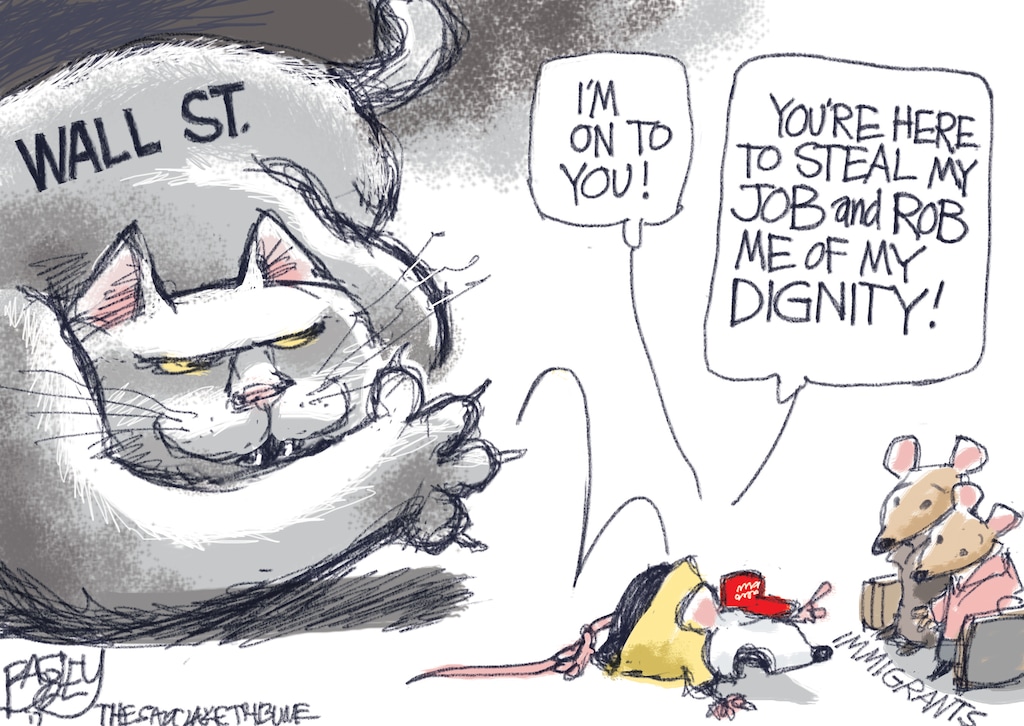 (Pat Bagley | The Salt Lake Tribune) This Pat Bagley cartoon, titled "Economically Anxious Mouse," appears in The Salt Lake Tribune on Tuesday, Aug. 8, 2017.