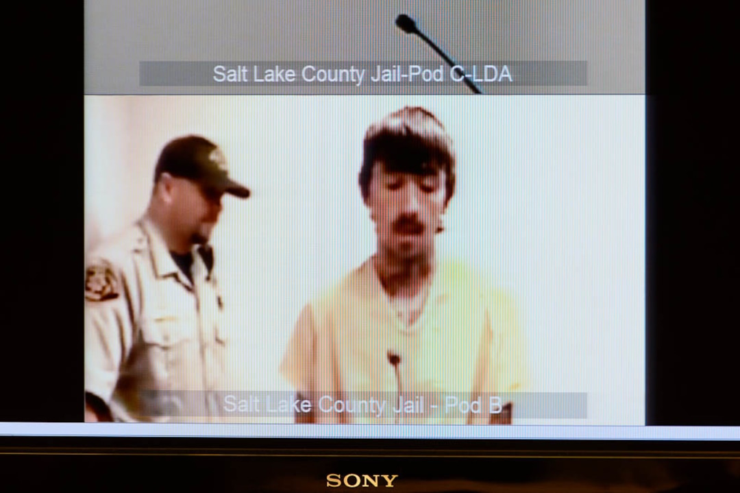 (Trent Nelson | The Salt Lake Tribune)  Austin Boutain, charged with murder for fatally shooting University of Utah student ChenWei Guo at the mouth of Red Butte Canyon on Oct. 30, makes his first court appearance in Salt Lake City Tuesday November 21, 2017.