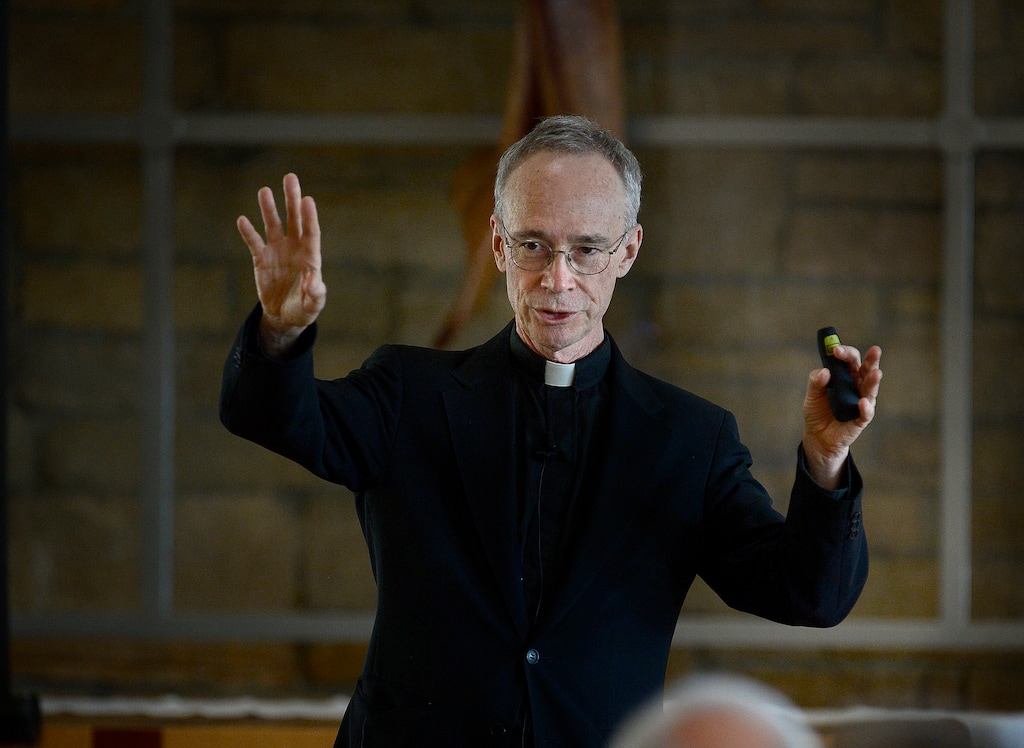 Scott Sommerdorf   |  The Salt Lake Tribune
Religion News Service columnist Thomas Reese speaks in Salt Lake City in 2015.